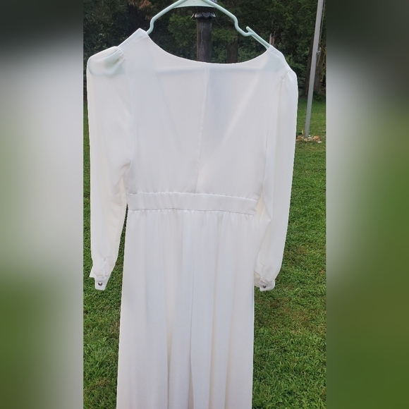 Bundle Only:Y2k Fairy Luxury Classy White  Empire Waist Maxi‎ Weeding Dress Sz L - Picture 3 of 6